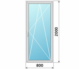 Алюминиевая дверь 800x2000