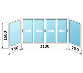 Остекление лоджии NEWTEC 4600x1600