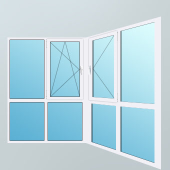 Остекление квартиры дома П-3: лоджия